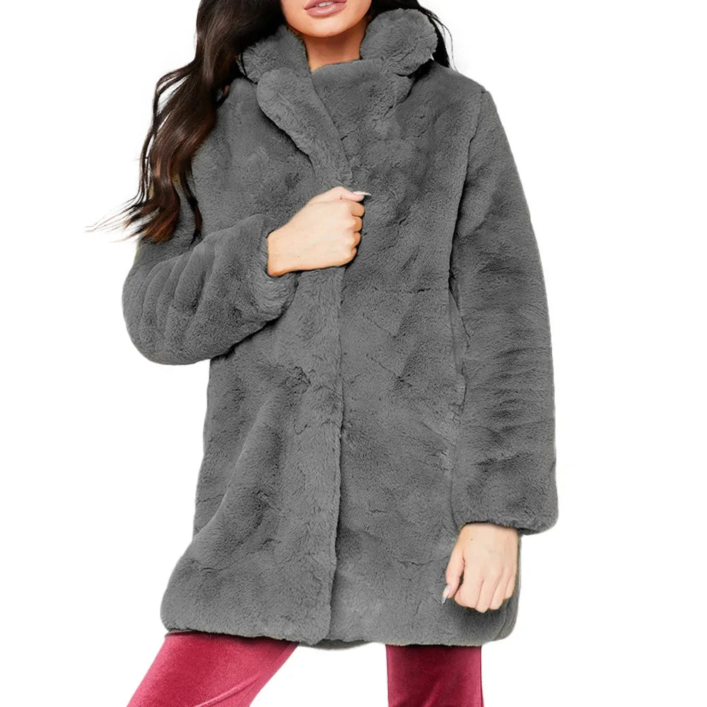 Winter Women's Faux Fur Coat High Quality
