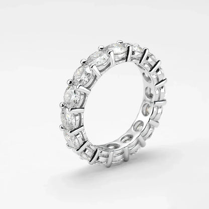 Exquisite 2.2 CT Moissanite Eternity Ring in 18k Gold Plated