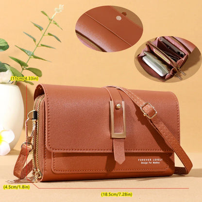 Elegant Crossbody Shoulder Bag for Women - Stylish Cellphone and Card Holder