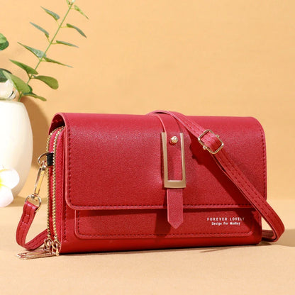 Elegant Crossbody Shoulder Bag for Women - Stylish Cellphone and Card Holder