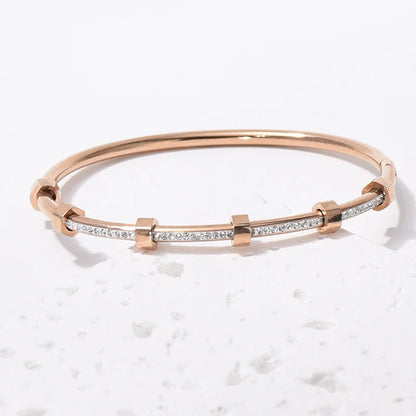 Elegant Cubic Zirconia Bangles for Women in Gold and Silver