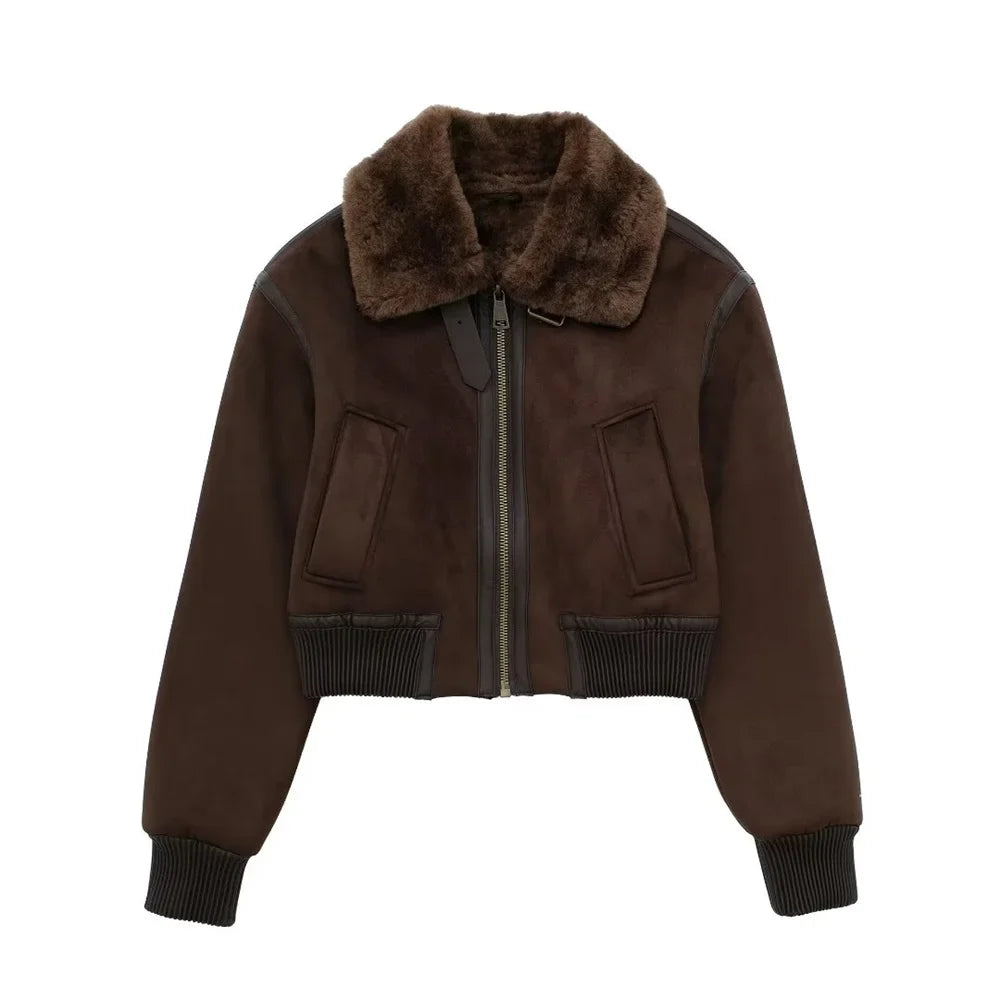Elegant Autumn/Winter Women's Loose Double-Sided Jacket