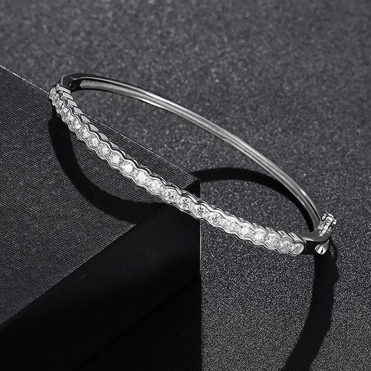 Ivictress Moissanite Elegance 925 Sterling Silver Bracelet