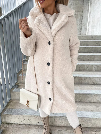 Women's Synthetic Wool Polyester Coat