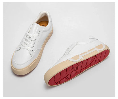 Women's Simple White Leather Comfort Shoes