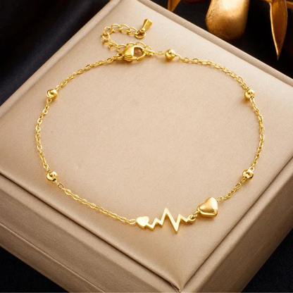 Stainless Steel Love Heart Anklet For Women Girl