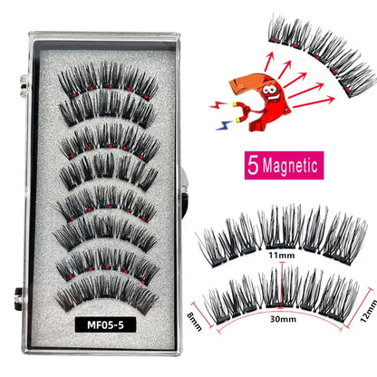 Magnetic Eyelashes Curler Set - 4 Pairs with Applicator