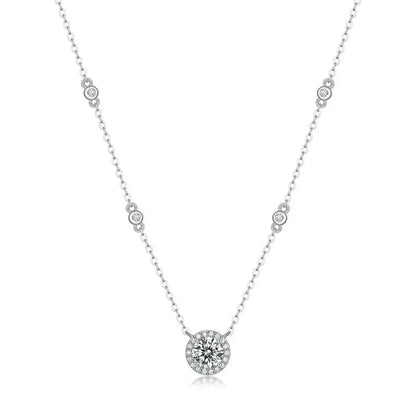 Ivictress Moissanite Necklace: Sparkling Elegance in Sterling Silver