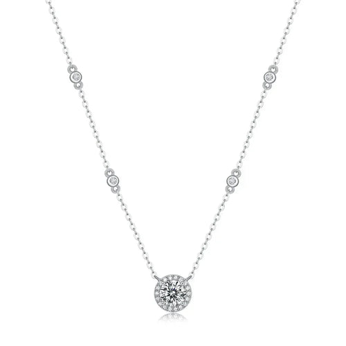 Ivictress Moissanite Necklace: Sparkling Elegance in Sterling Silver