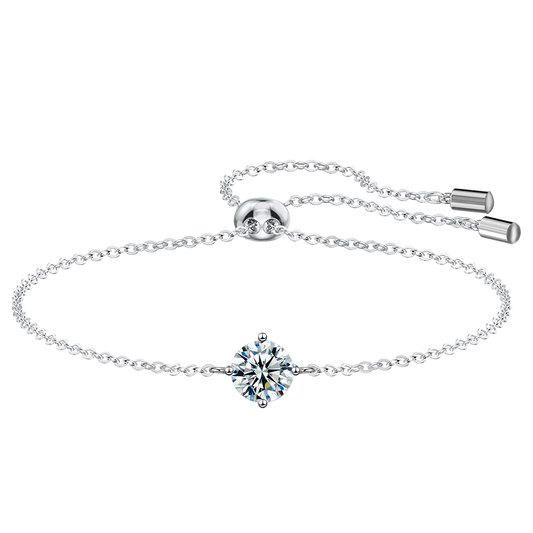 Exquisite 1 Carat Moissanite Bracelet in 925 Sterling Silver