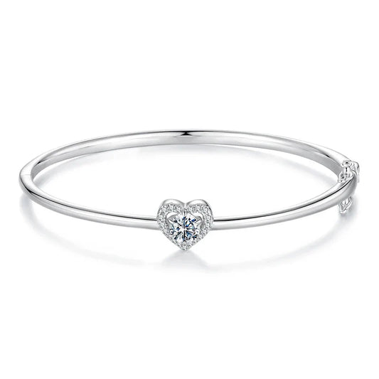 Radiant Moissanite Heart Bracelet - Affordable Luxury for Women