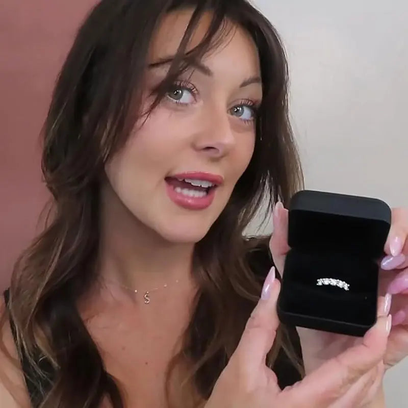 Radiant Moissanite Elegance Ring