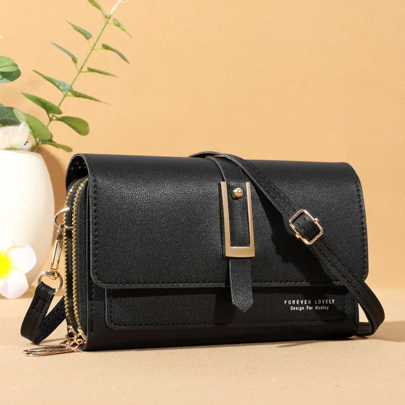 Elegant Crossbody Shoulder Bag for Women - Stylish Cellphone and Card Holder