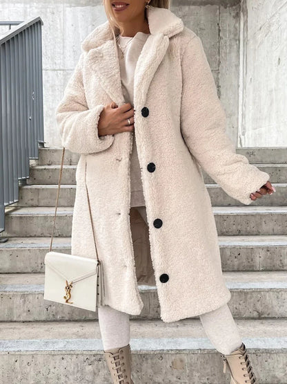 Women's Synthetic Wool Polyester Coat