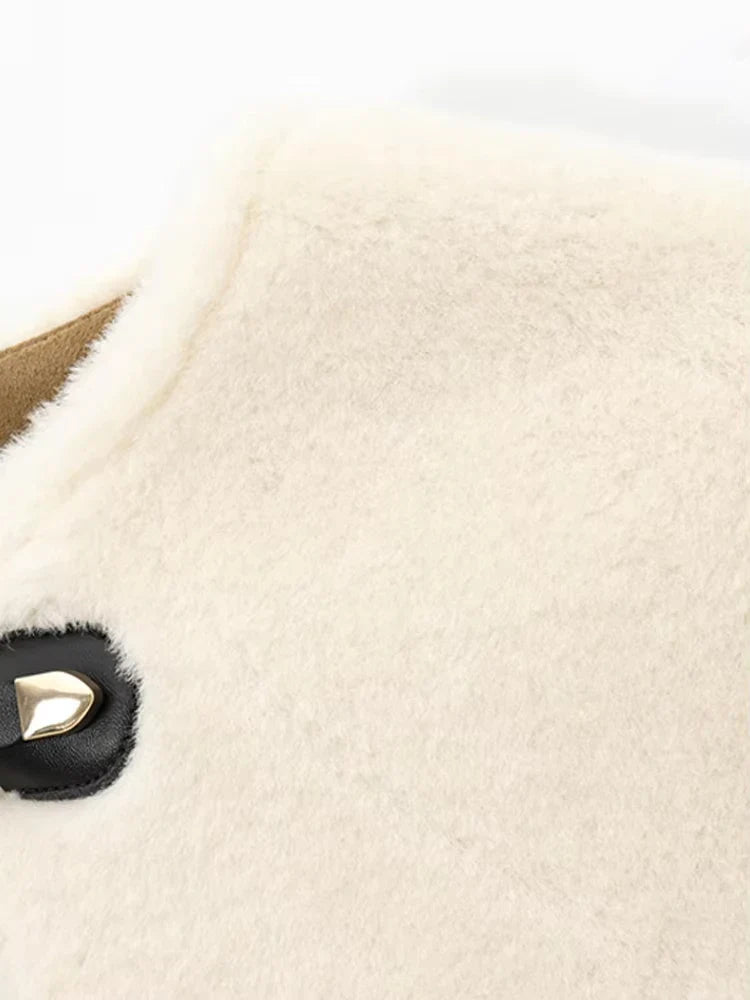 Luxurious Faux Fur Jacket with Toggle Closure