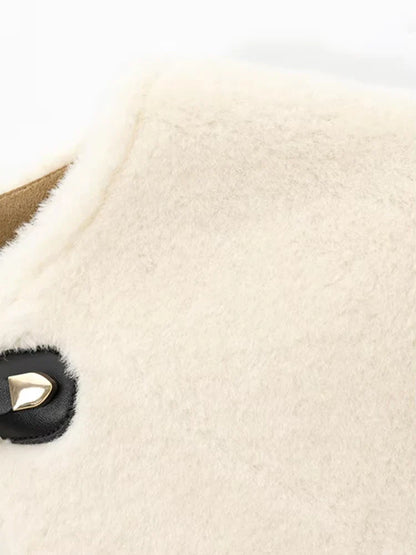 Luxurious Faux Fur Jacket with Toggle Closure