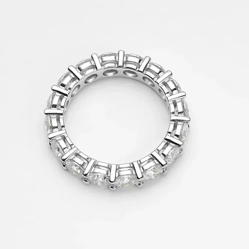 Exquisite 2.2 CT Moissanite Eternity Ring in 18k Gold Plated