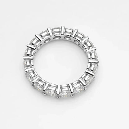 Exquisite 2.2 CT Moissanite Eternity Ring in 18k Gold Plated
