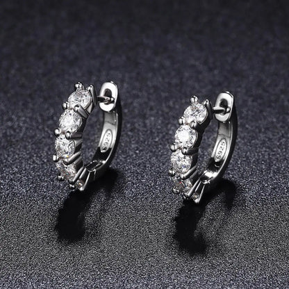 Radiant Moissanite Hoop Earrings - Affordable Luxury