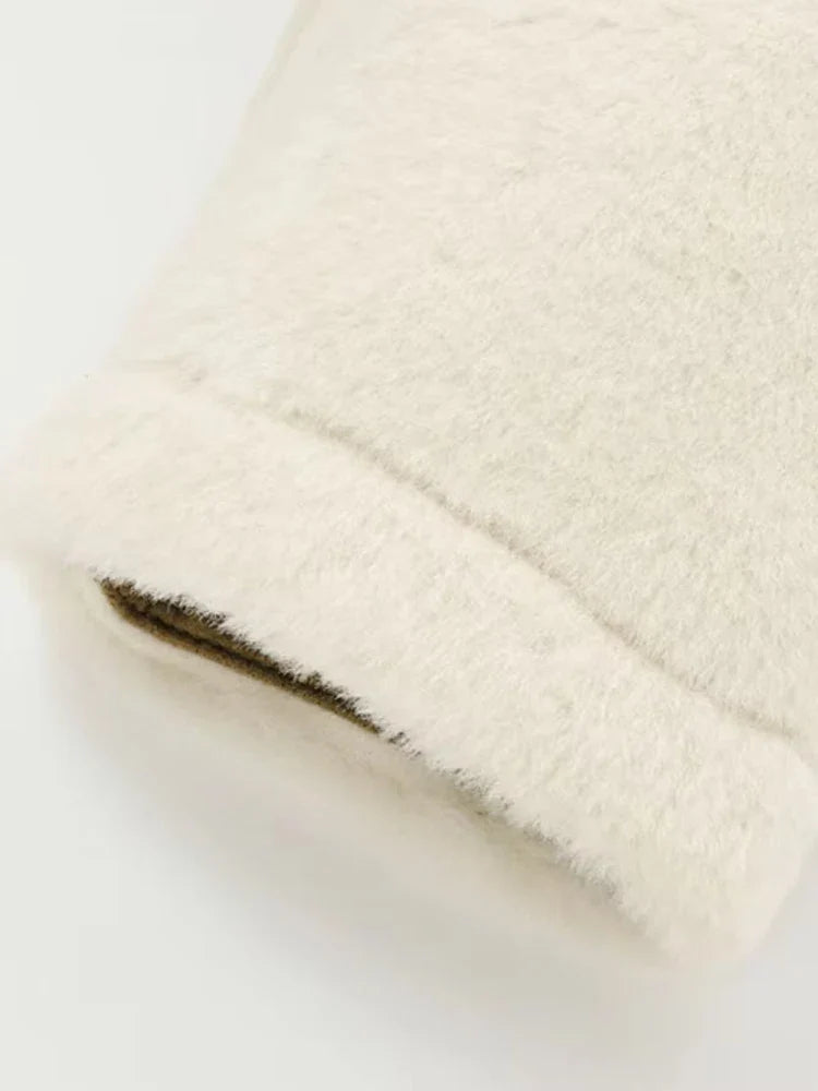 Luxurious Faux Fur Jacket with Toggle Closure