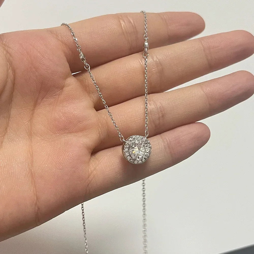 Ivictress Moissanite Necklace: Sparkling Elegance in Sterling Silver
