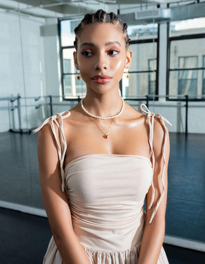 Red Stone Heart Necklace